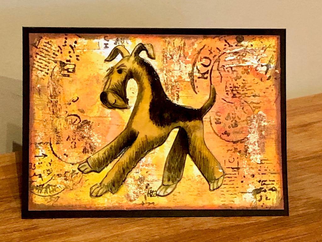 Set of 6 Airedale Antics cards